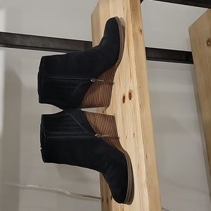 Lucky Brand Suede Wedge Boots